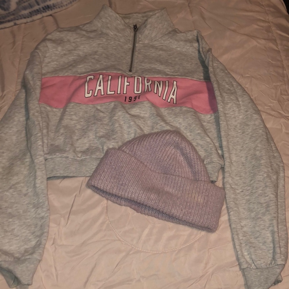 H&M jacket and with beanie
